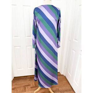 Silka Alessandra Stripe Purple‎ Column Maxi Medium NWT